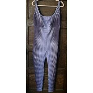 Yitty Headliner Shaping Catsuit Jumpsuit Shapewear by Fabletics Purple Galaxy 1X